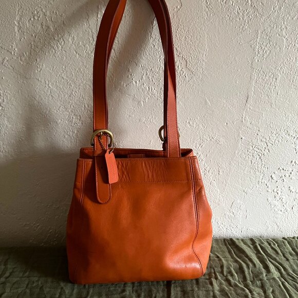Coach Handbags - Coach Vintage 4157 - Orange Leather Bag